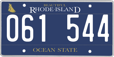 RI license plate 061544