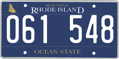 RI license plate 061548