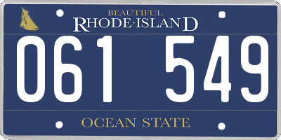 RI license plate 061549