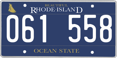RI license plate 061558