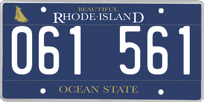 RI license plate 061561