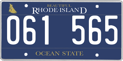 RI license plate 061565