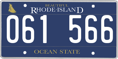 RI license plate 061566