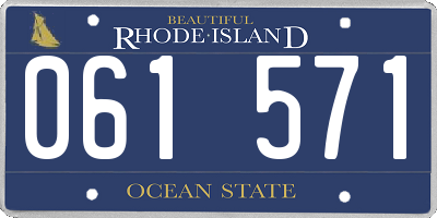RI license plate 061571