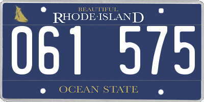 RI license plate 061575
