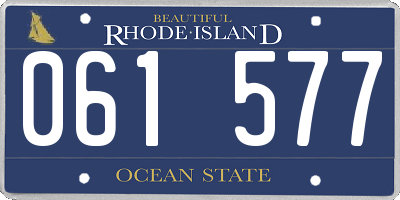 RI license plate 061577