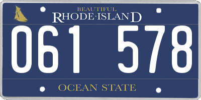RI license plate 061578