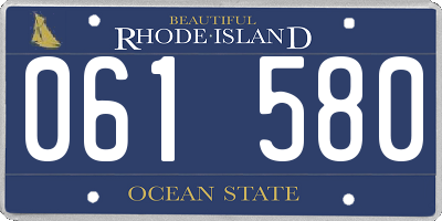 RI license plate 061580