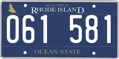 RI license plate 061581