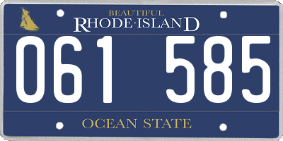 RI license plate 061585