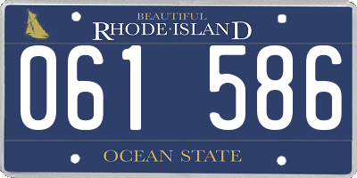 RI license plate 061586