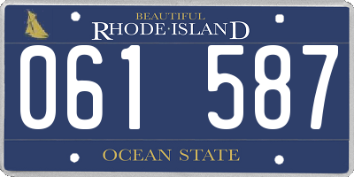 RI license plate 061587