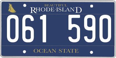 RI license plate 061590