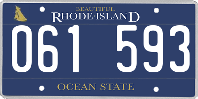 RI license plate 061593