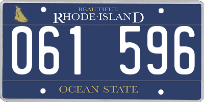 RI license plate 061596