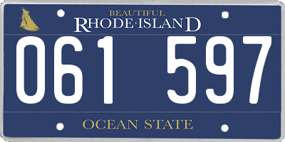 RI license plate 061597