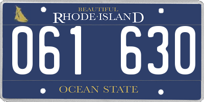 RI license plate 061630