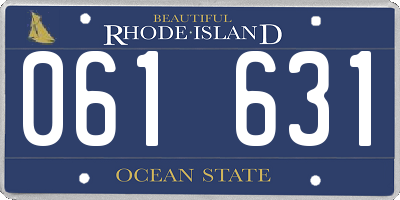 RI license plate 061631