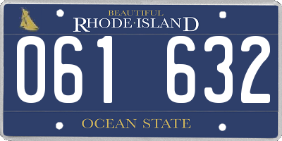 RI license plate 061632