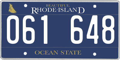 RI license plate 061648