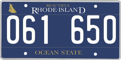 RI license plate 061650