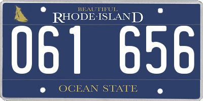RI license plate 061656