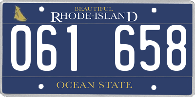 RI license plate 061658