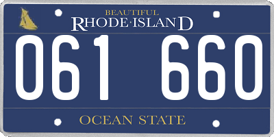 RI license plate 061660