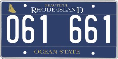 RI license plate 061661