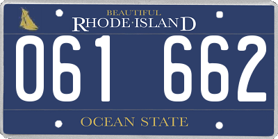 RI license plate 061662
