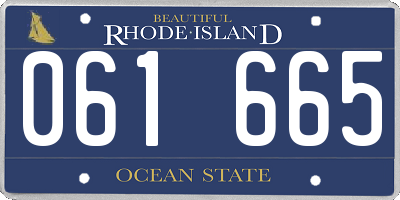 RI license plate 061665