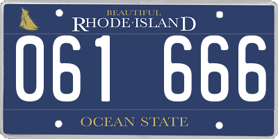 RI license plate 061666