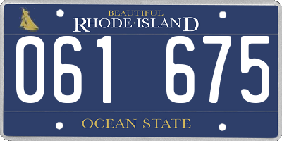 RI license plate 061675