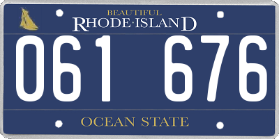 RI license plate 061676