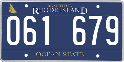 RI license plate 061679