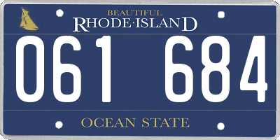 RI license plate 061684