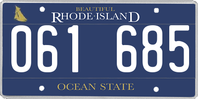 RI license plate 061685