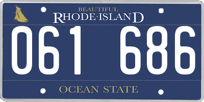 RI license plate 061686