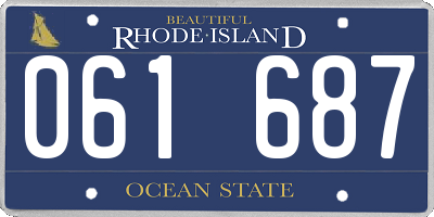 RI license plate 061687