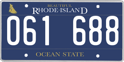 RI license plate 061688