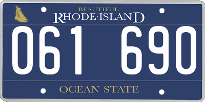 RI license plate 061690