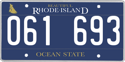 RI license plate 061693