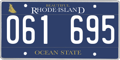 RI license plate 061695