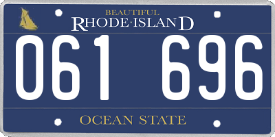 RI license plate 061696