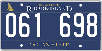 RI license plate 061698