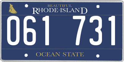 RI license plate 061731