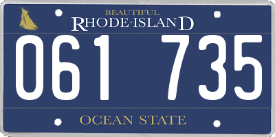 RI license plate 061735