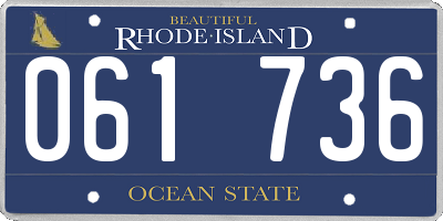 RI license plate 061736