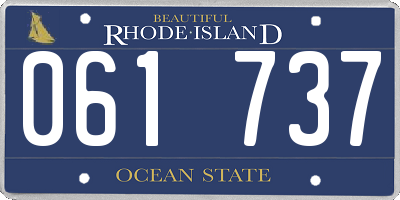 RI license plate 061737