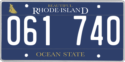 RI license plate 061740